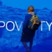 kid walking to a slum with a school bag